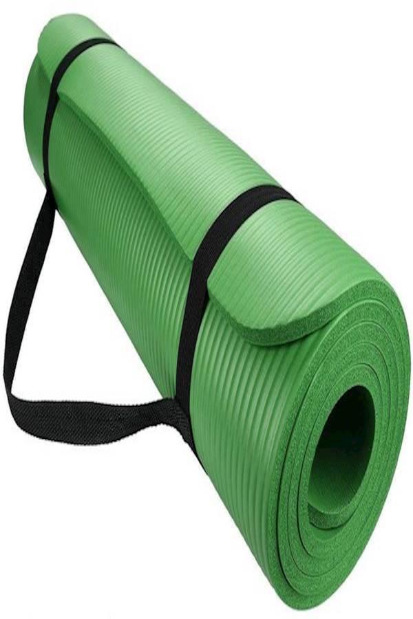Generic 15mm Nonslip Yoga Sport Mat Exercise Fitness Pilates Workout Cushion Thick (Green) 