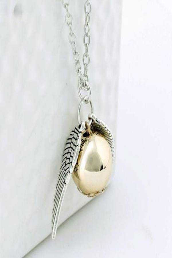 Harry Potter Golden Snitch ST Wings Pendant Necklace (Antique silver plate)  - Image 4