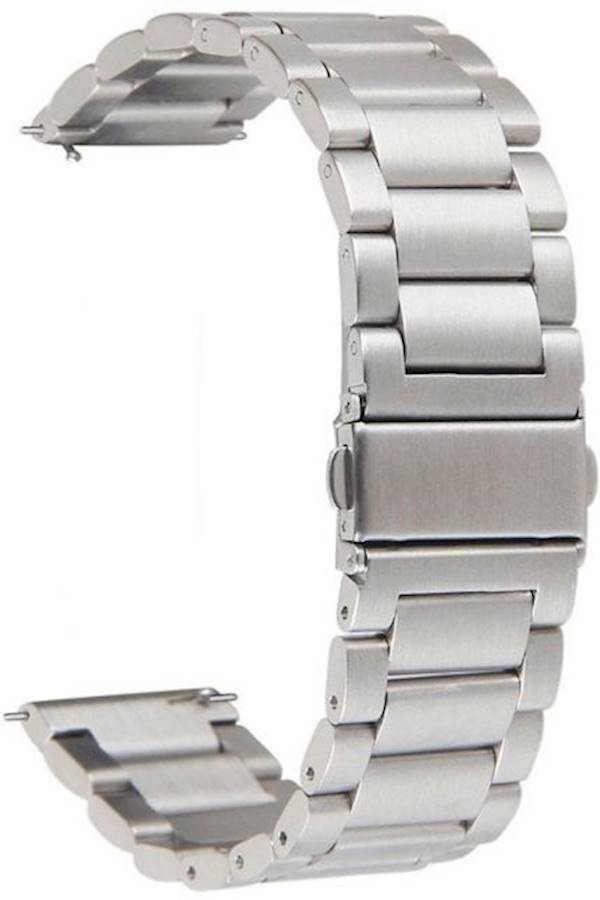 سوار من الستانلس ستيل لساعة سامسونج جير S3 كلاسيك/ S3 فرونتير الذكية، لون فضي - Image 1