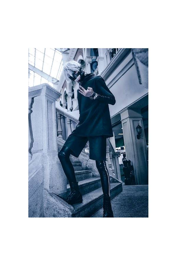 Generic - Japanese Anime Tokyo Ghoul Kaneki Ken Costume Black Fighting Uniform - Image 1