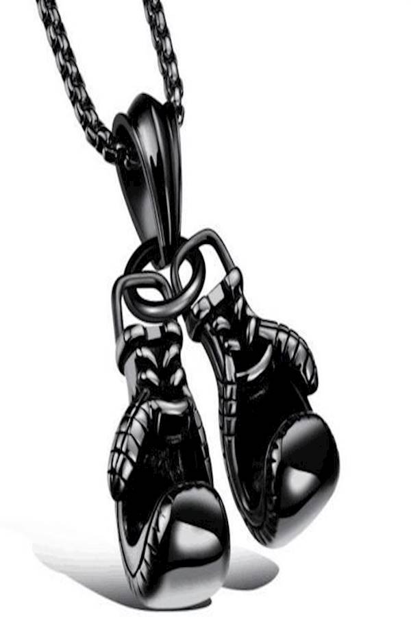 Stainless Steel Boxing Gloves Pendant Necklace - Image 2