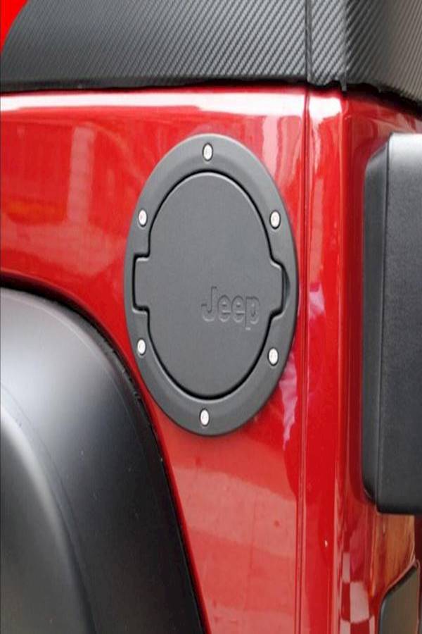 Jeep Available ABS Alloy Gas Cover/Fuel Filler/Gas Tank Cap Upgrade Fuel Door for  Wrangler JK/JKU 2D/4D 2007-2017  - Image 3