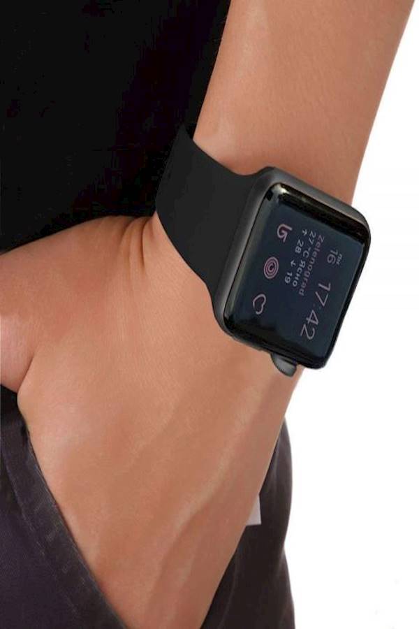 Silicone Replacement Band For Apple iWatch Series 1, 2, 3 And 4 Black - Image 4