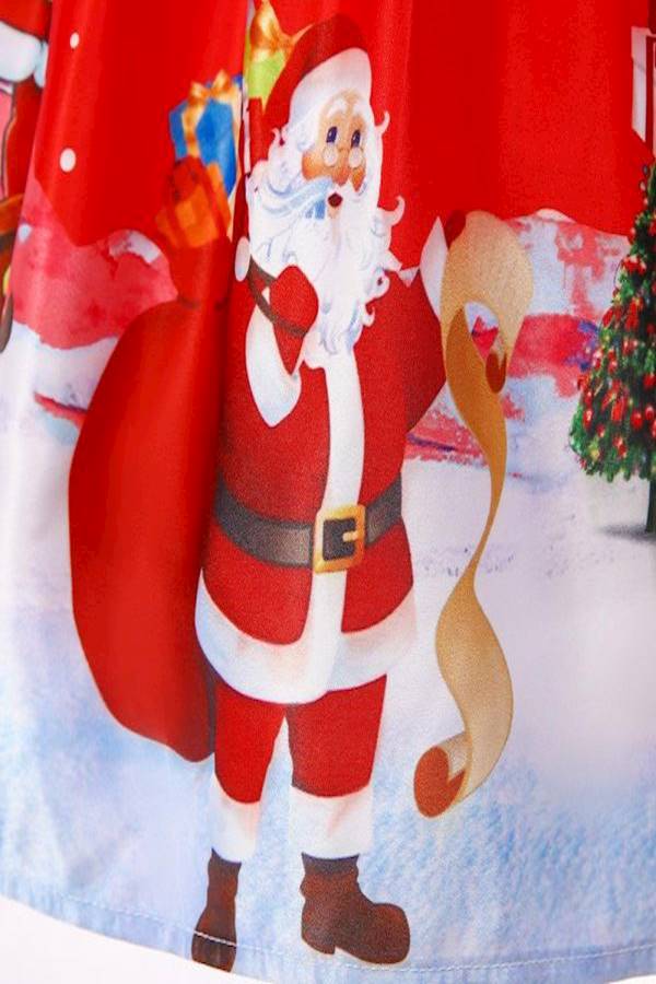 Christmas Eve Xmas Snow Special Printing Holiday Party Dresses SD041G  - Image 4
