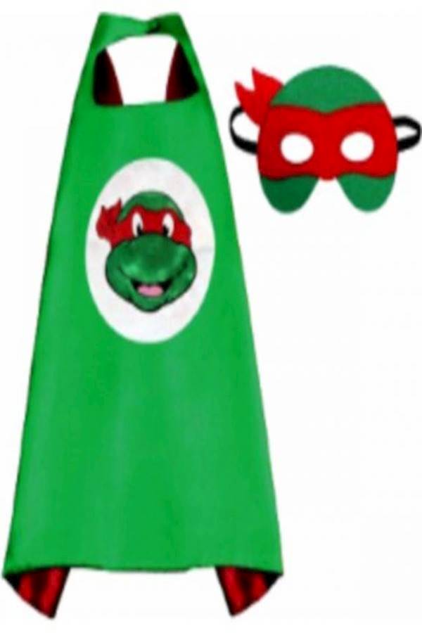 Mutant Ninja Turtle Double Sided Cape And Mask Set One Size - Image 2