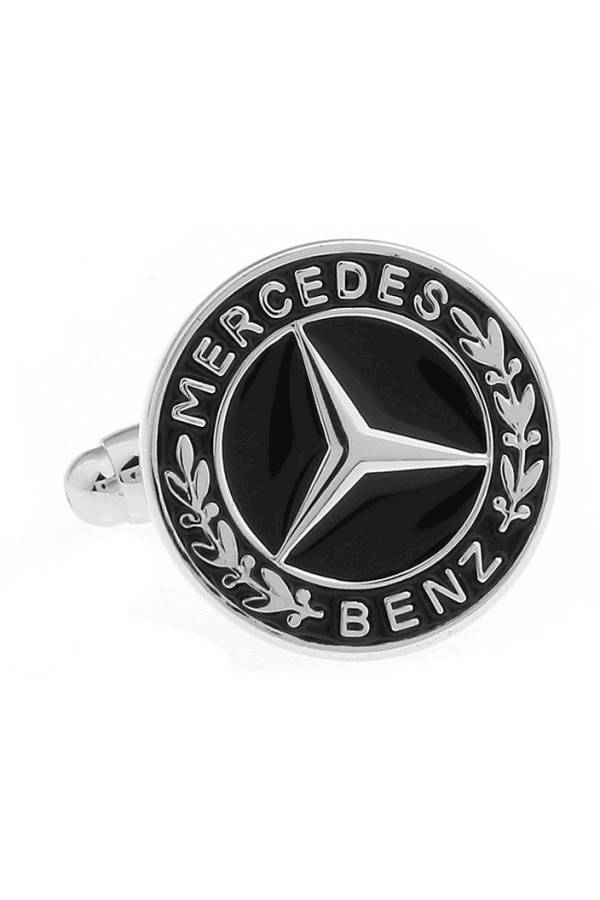 أزرار أكمام قمصان معدنية بتصميم لشعار مرسيدس بنز - Image 3