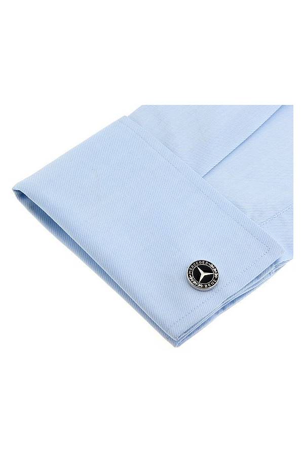 أزرار أكمام قمصان معدنية بتصميم لشعار مرسيدس بنز - Image 4