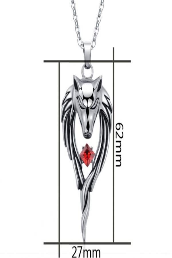Titanium Steel Wolf Head Pendant Necklace - Image 2