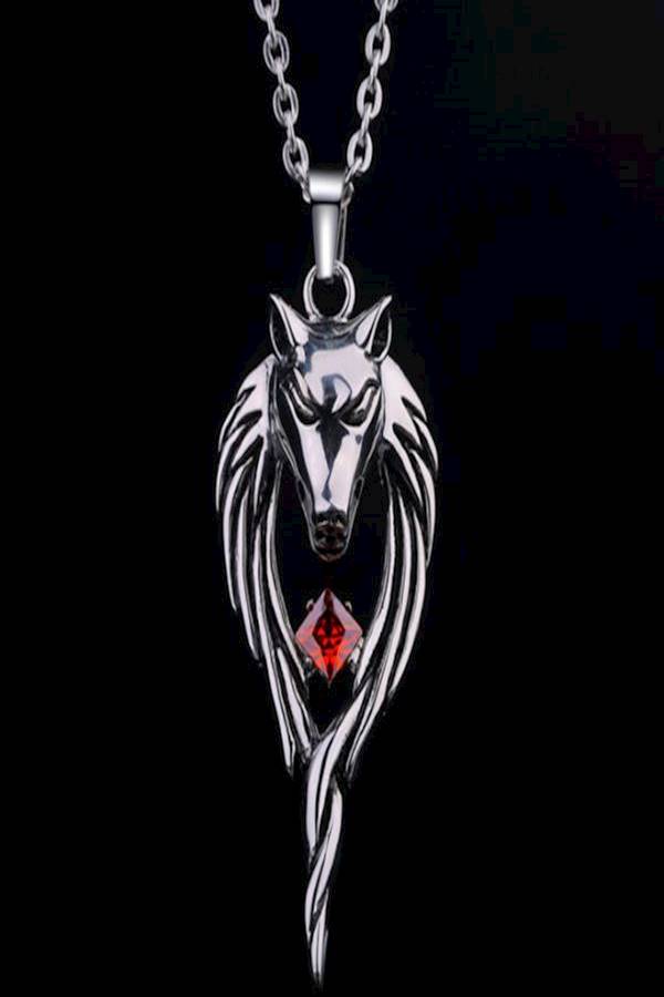 Titanium Steel Wolf Head Pendant Necklace - Image 3