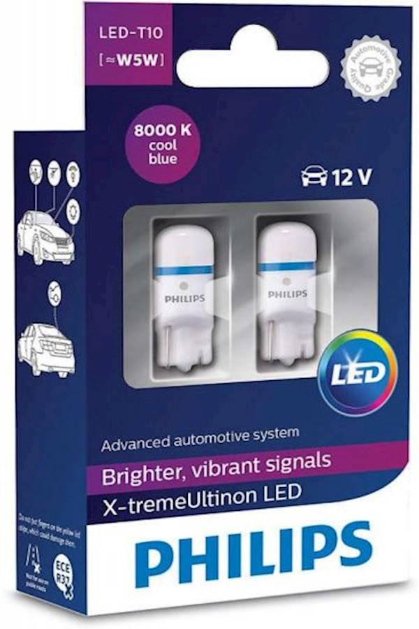 Philips LED-T10 [W5W] 8000K X-tremeUltinon