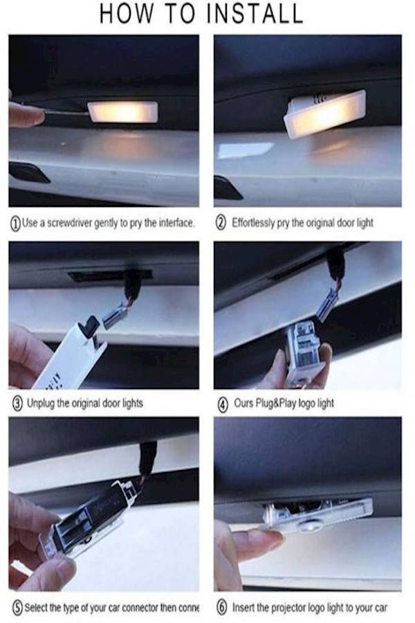 4 مصابيح برموز تعريفية لأبواب سيارة تويوتا تعرض شعار وعبارة ترحيب بضوء LED على الأرض - Image 3