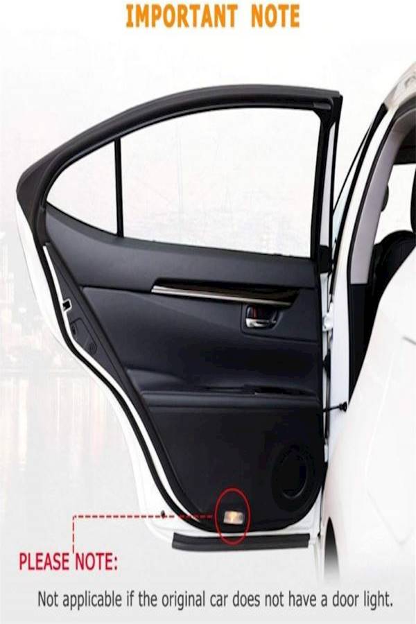 4 مصابيح برموز تعريفية لأبواب سيارة تويوتا تعرض شعار وعبارة ترحيب بضوء LED على الأرض - Image 4