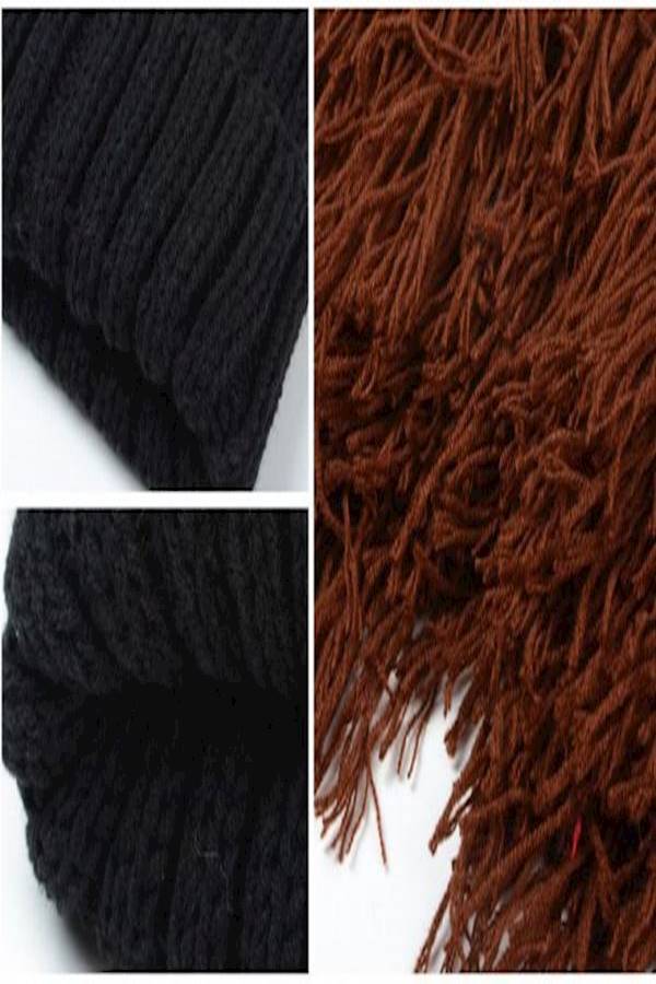 Beanie With Beard Costume Accessory M  - Image 4
