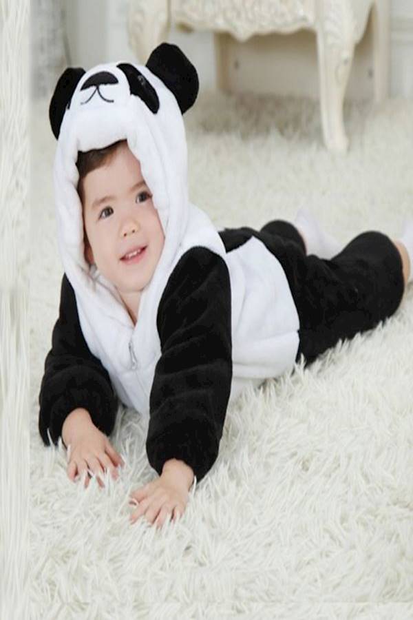 Monolayer Panda Jumper Baby Creeping Suit - Image 3
