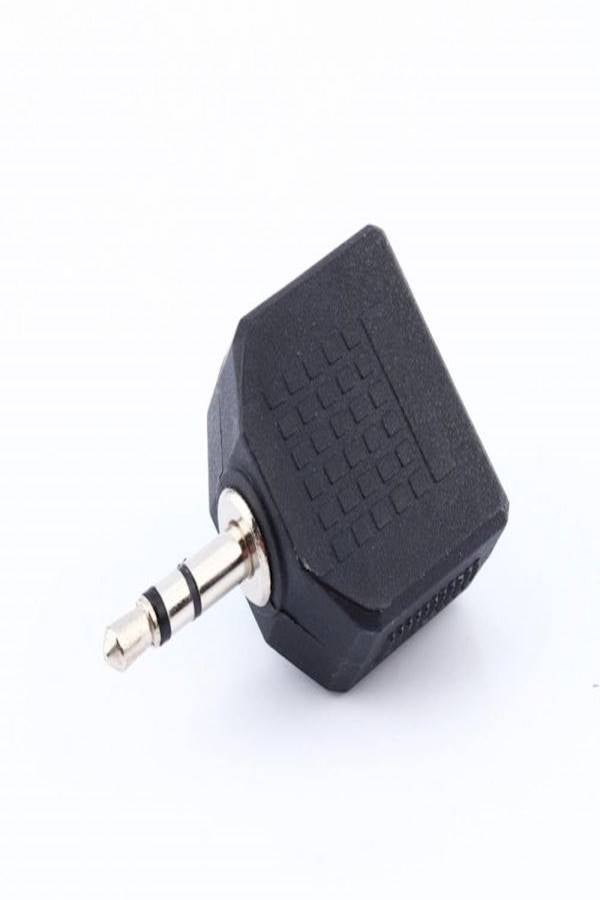 Generic - 3.5Mm Jack 1 To 2 Double Earphone Headphone Y Splitter Cable Cord Adapter Plug Black - Image 1