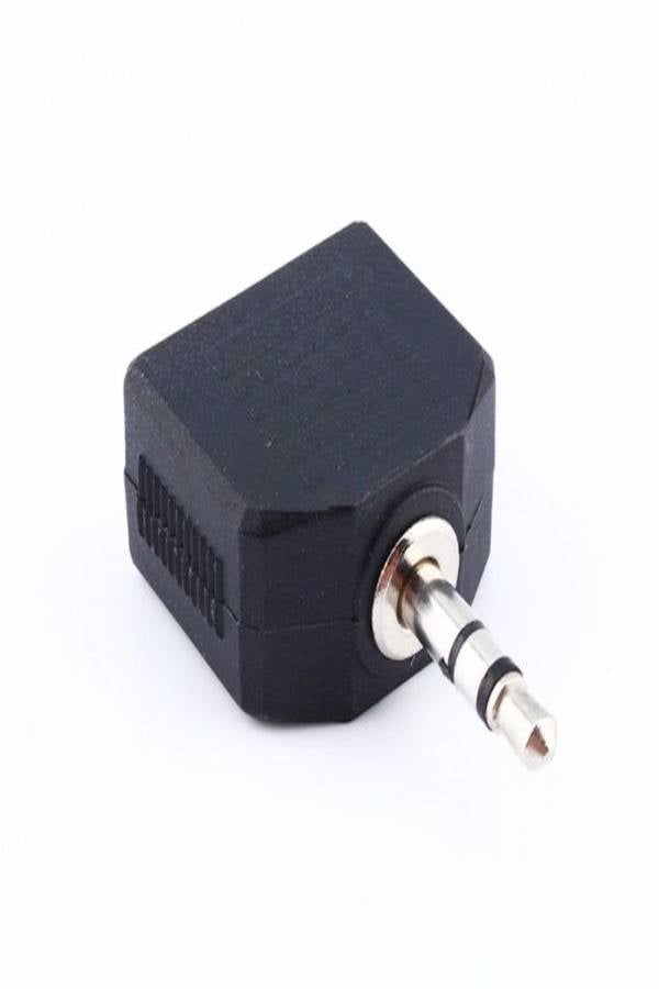 Generic - 3.5Mm Jack 1 To 2 Double Earphone Headphone Y Splitter Cable Cord Adapter Plug Black - Image 1