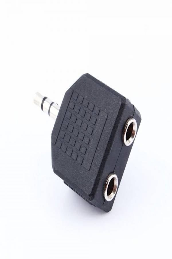 Generic - 3.5Mm Jack 1 To 2 Double Earphone Headphone Y Splitter Cable Cord Adapter Plug Black - Image 1