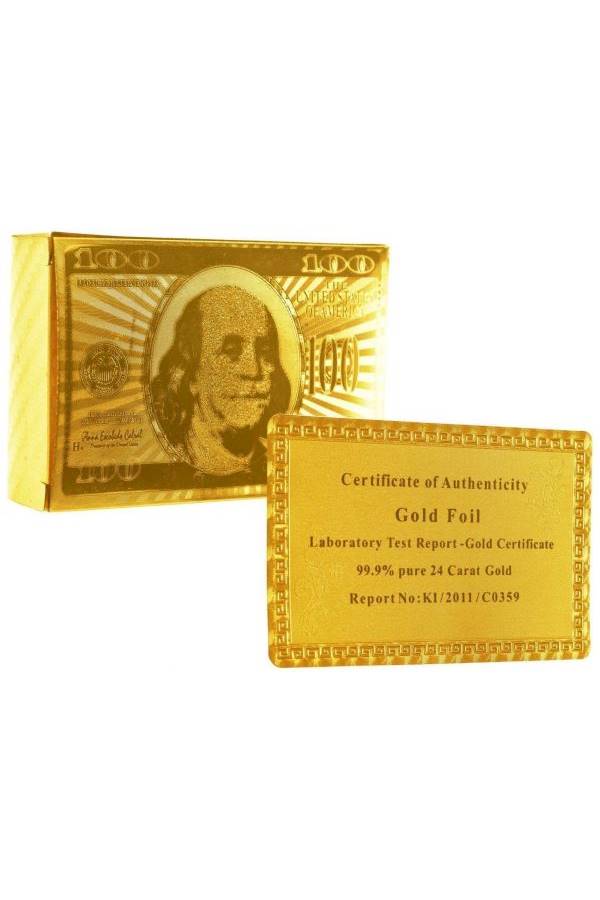 24K Gold Plated Foil Playing Cards 2.25x3.5inch  - Image 3