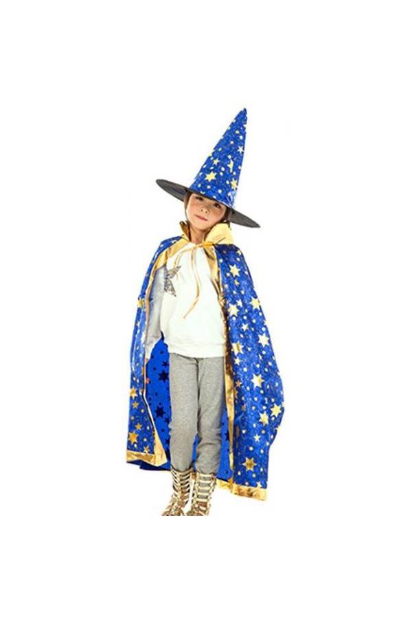 Wizard Cloak Cape Robe WIth Witch Hat