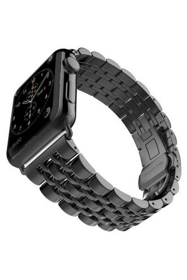 Smart Watch 42Mm Replacement Stainless Steel Watch Band 7 Lines With Axle Adapters - Image 1
