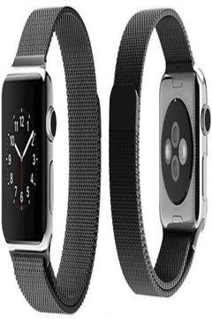 Smart Watch 38Mm Magnetic Milanese Loop Stainless Steel Band For Smart Iwatch 38Mm Black