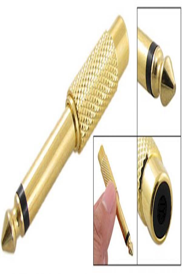 Gold Plated 6.3mm Mono Plug To Female RCA Jack Adapter Converter Stereo Audio Gold  - Image 2