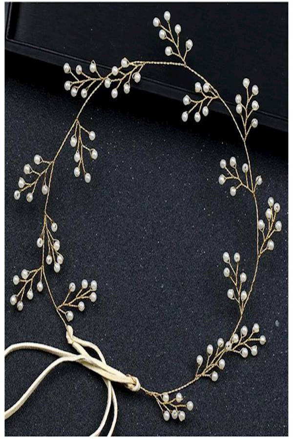 Crystal Studded Leaf Girl Tiara  - Image 4