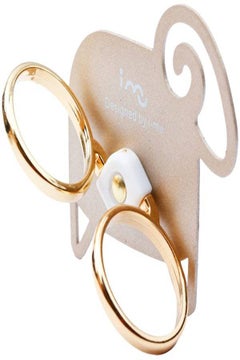 Metal Finger Ring Holder Grip Stand for ALL Mobile Phone / Tablet with 360 Degree-Metal ring buckles Gold