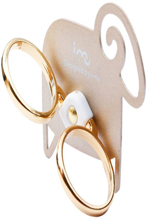 Generic - Metal Finger Ring Holder Grip Stand for ALL Mobile Phone / Tablet with 360 Degree-Metal ring buckles Gold - Image 1