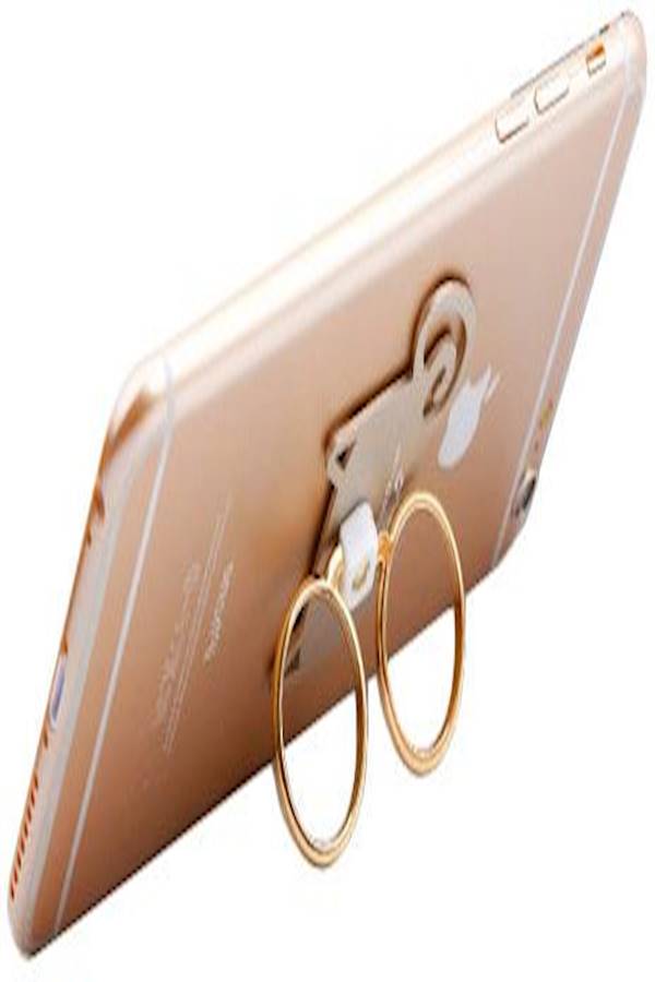 Generic - Metal Finger Ring Holder Grip Stand for ALL Mobile Phone / Tablet with 360 Degree-Metal ring buckles Gold - Image 1