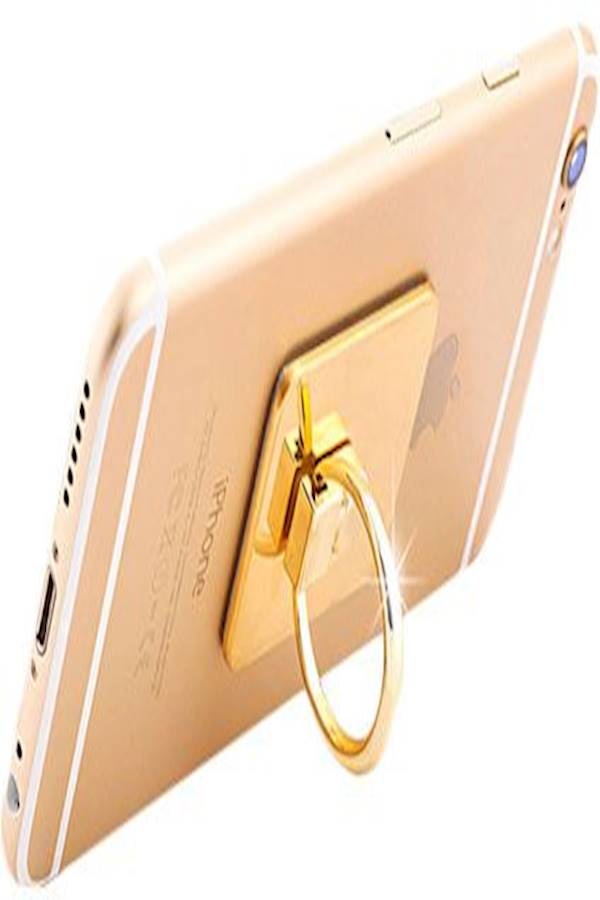 Generic - Metal Finger Ring Holder Grip Stand for ALL Mobile Phone / Tablet with 360 Degree-Metal ring buckles Gold - Image 1
