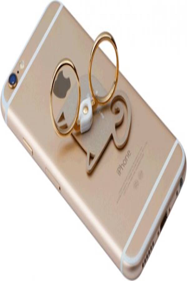 Generic - Metal Finger Ring Holder Grip Stand for ALL Mobile Phone / Tablet with 360 Degree-Metal ring buckles Gold - Image 1