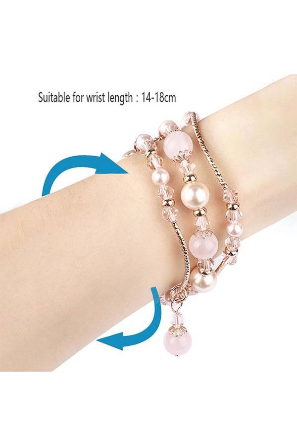 Natural Stone Agate Band for Apple Watch Series 1/2/3 Bracelet for iWatch Jewelry Watch Band Strap 38mm Gold/Clear - Image 3