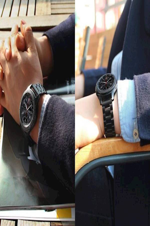Stainless Steel Metal Replacement Band For Samsung Gear S3 Black - Image 4