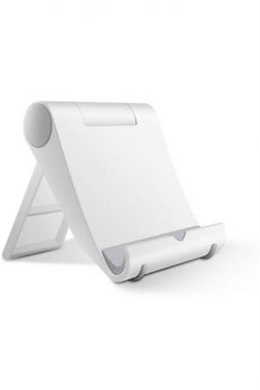 Universal Foldable Table Desktop Desk Stand Holder Cradle For Phone Tablet White