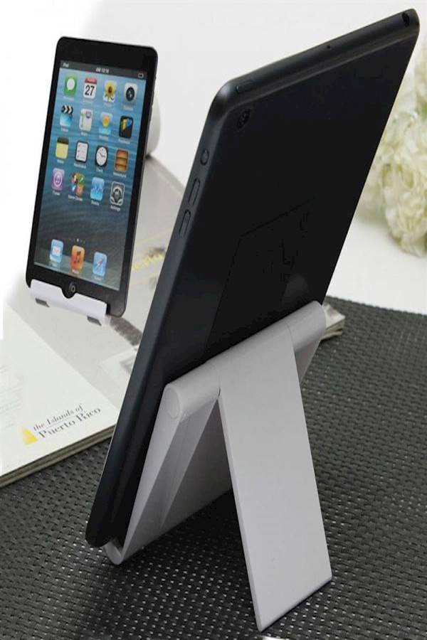 Generic - Universal Foldable Table Desktop Desk Stand Holder Cradle For Phone Tablet White - Image 1