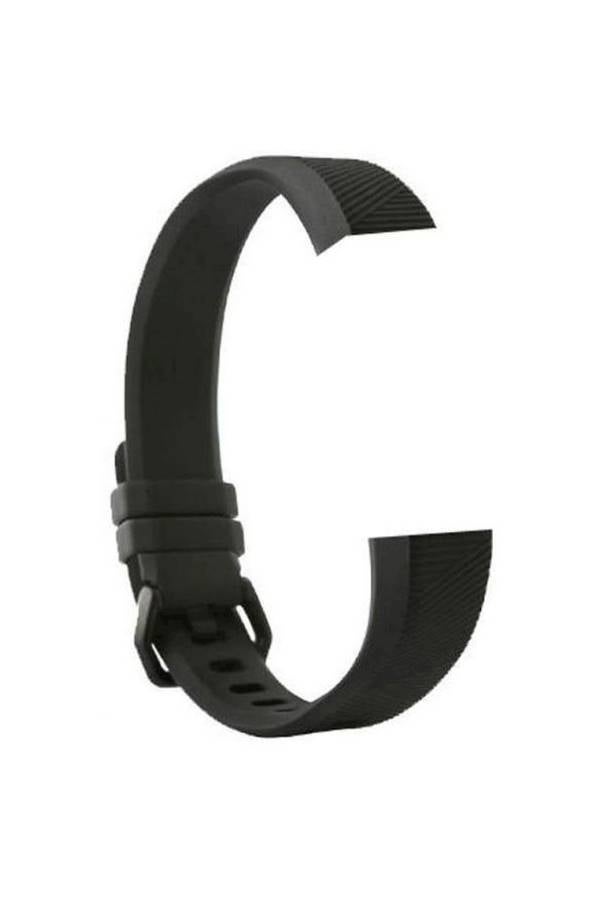 For Fitbit Alta HR - Small Size Soft Silicone Wrist Band Strap - Black  - Image 2