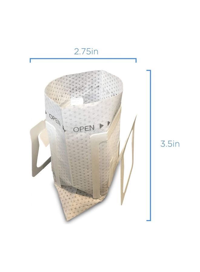 50-Piece Hanging Ear Drip Coffee Filter Beige 5x8x17cm  - Image 2