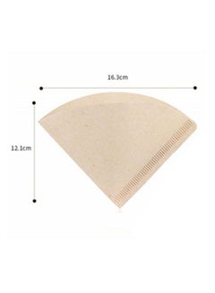 Generic 100-Piece Coffee Paper Filter Beige 5 x 8 x 17 centimeter Beige 5 x 8 x 17cm  - Image 2