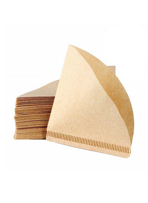 100-Piece Coffee Paper Filter Beige 5 x 8 x 17 centimeter Beige 5 x 8 x 17cm