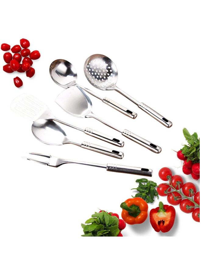 7-Piece Kitchen Utensil Silver 15 x 10 x 17 centimeter Silver 15 x 10 x 17cm  - Image 3
