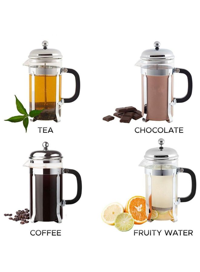 French Press Coffee Maker Clear 15 x 10 x 17 centimeter Clear 15 x 10 x 17cm - Image 4