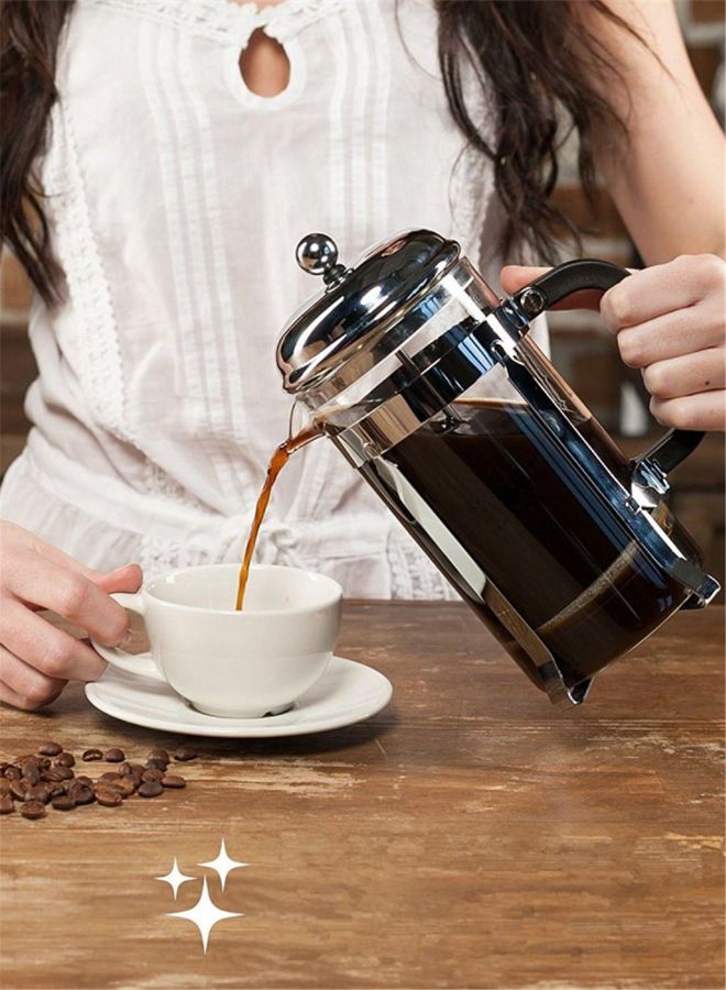 French Press Coffee Maker Clear 15 x 10 x 17 centimeter Clear 15 x 10 x 17cm - Image 5