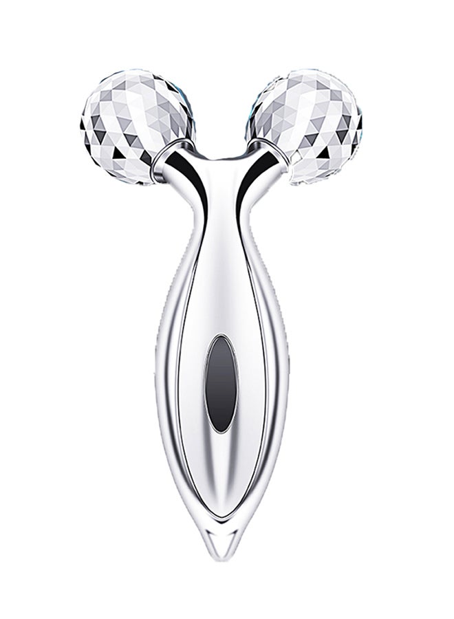 Sharpdo 3D Dual Head Face Massager Silver 16.5 x 9.5cm - Image 1