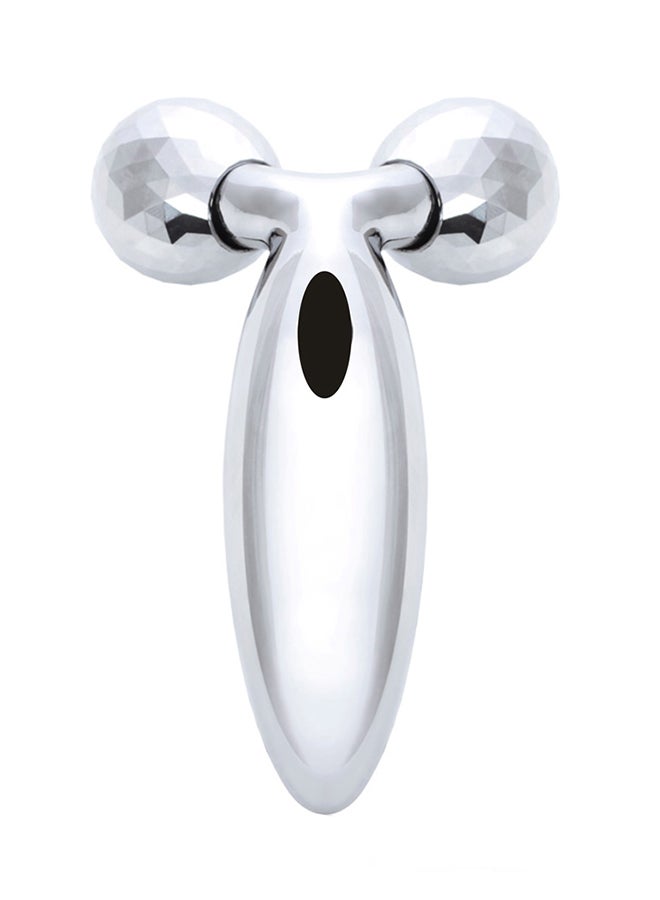 شاربدو جهاز تدليك الوجه بتصميم ثلاثي الأبعاد ومزدوج الرأس فضي 16.5 x 9سم - Image 1