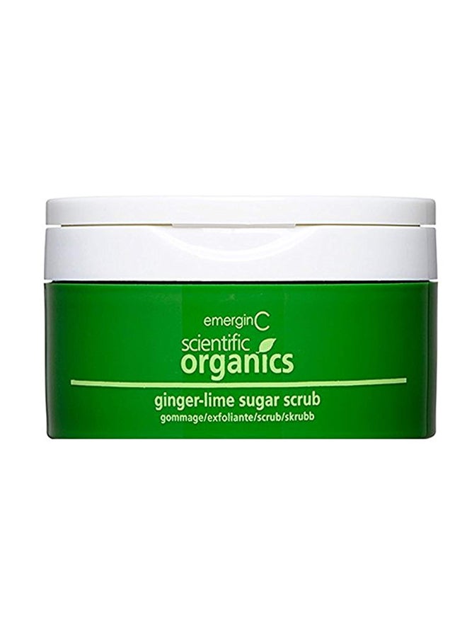 EmerginC Scientific Organics Ginger And Lime Sugar Scrub, Body Exfoliator 