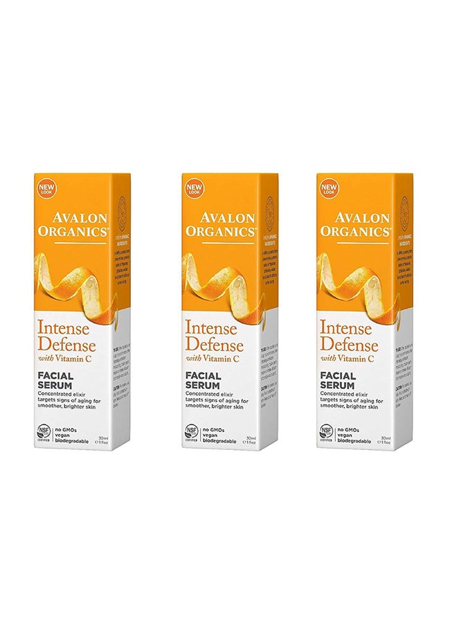 Avalon Organics Pack Of 3 Intense Defense Facial Serum 30ml 
