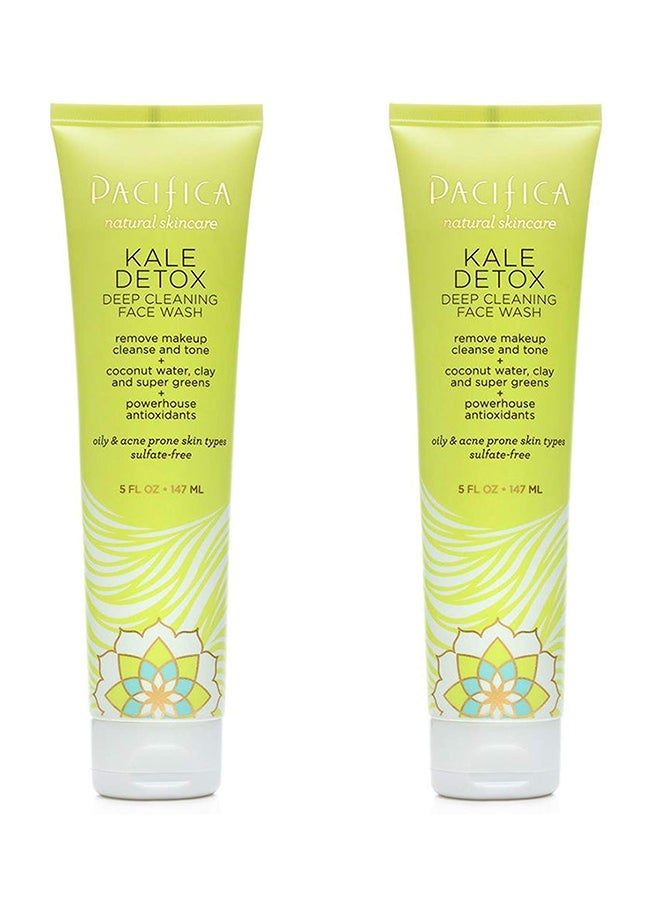 Pack Of 2 Kale Detox Deep Cleaning Face Wash