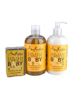Maven Gifts: Shea Moisture Raw Shea, Chamomile, Argan Oil Baby 3-Pack – 13 oz. Head-to-Toe Wash & Shampoo, 6 oz. Baby Eczema Therapy Raw Shea Butter, and 6 oz. Baby Eczema Therapy Bar Soap