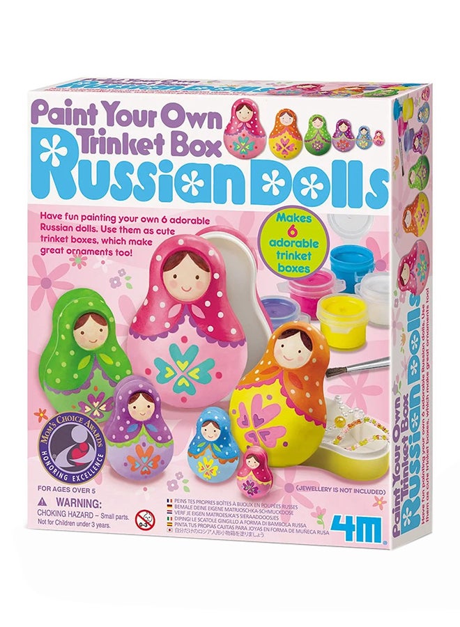 4m Paint Your Own Trinket Box - Russian Dolls 18.2cm  - Image 1